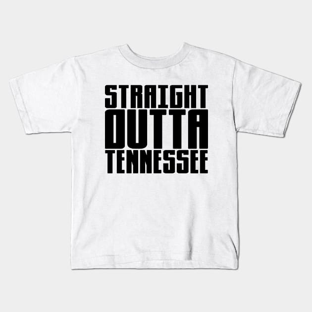 Straight Outta Tennessee Kids T-Shirt by colorsplash